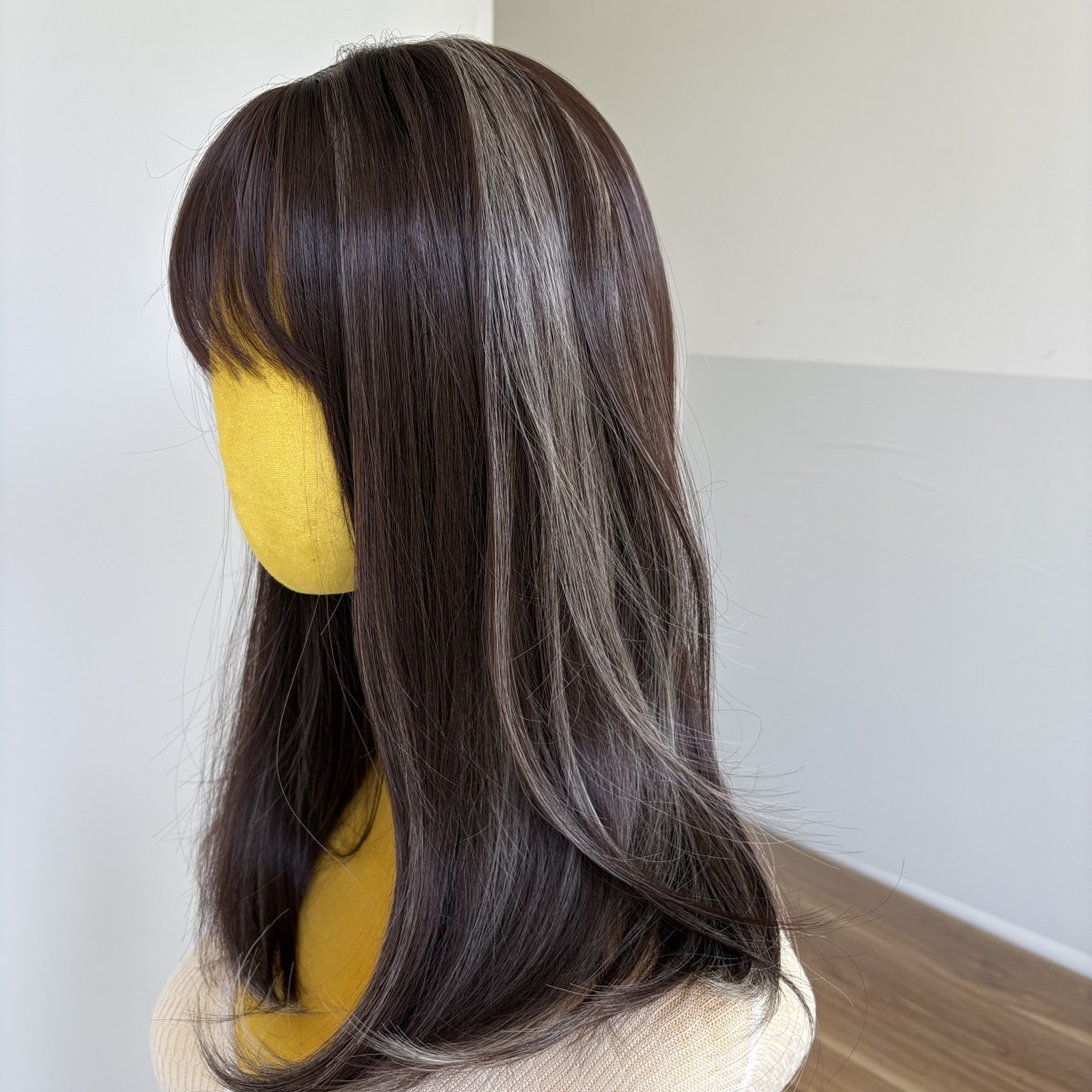Synthetic Hair Cosplay Party Wig With Fringe Straight Mixed Brown blonde