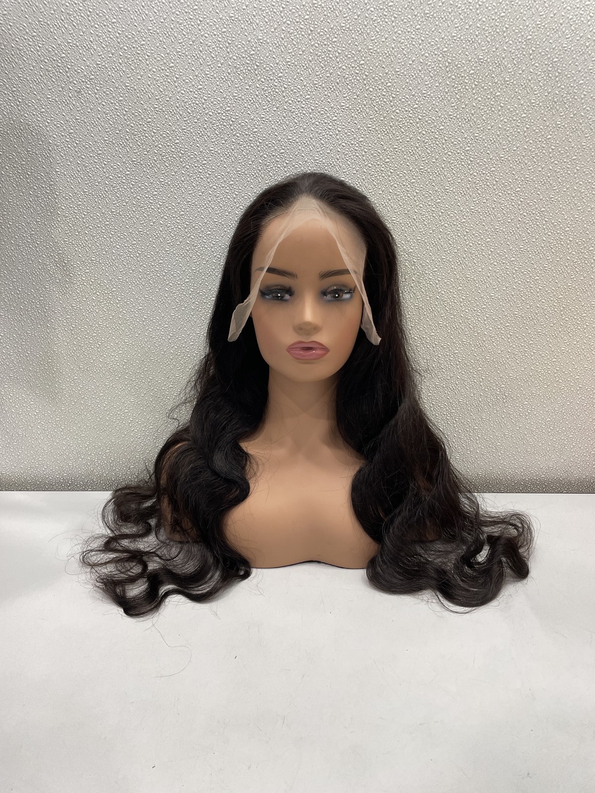 Geeta Hair Natural Black Wavy Human Hair Lace Front Wig, 30″