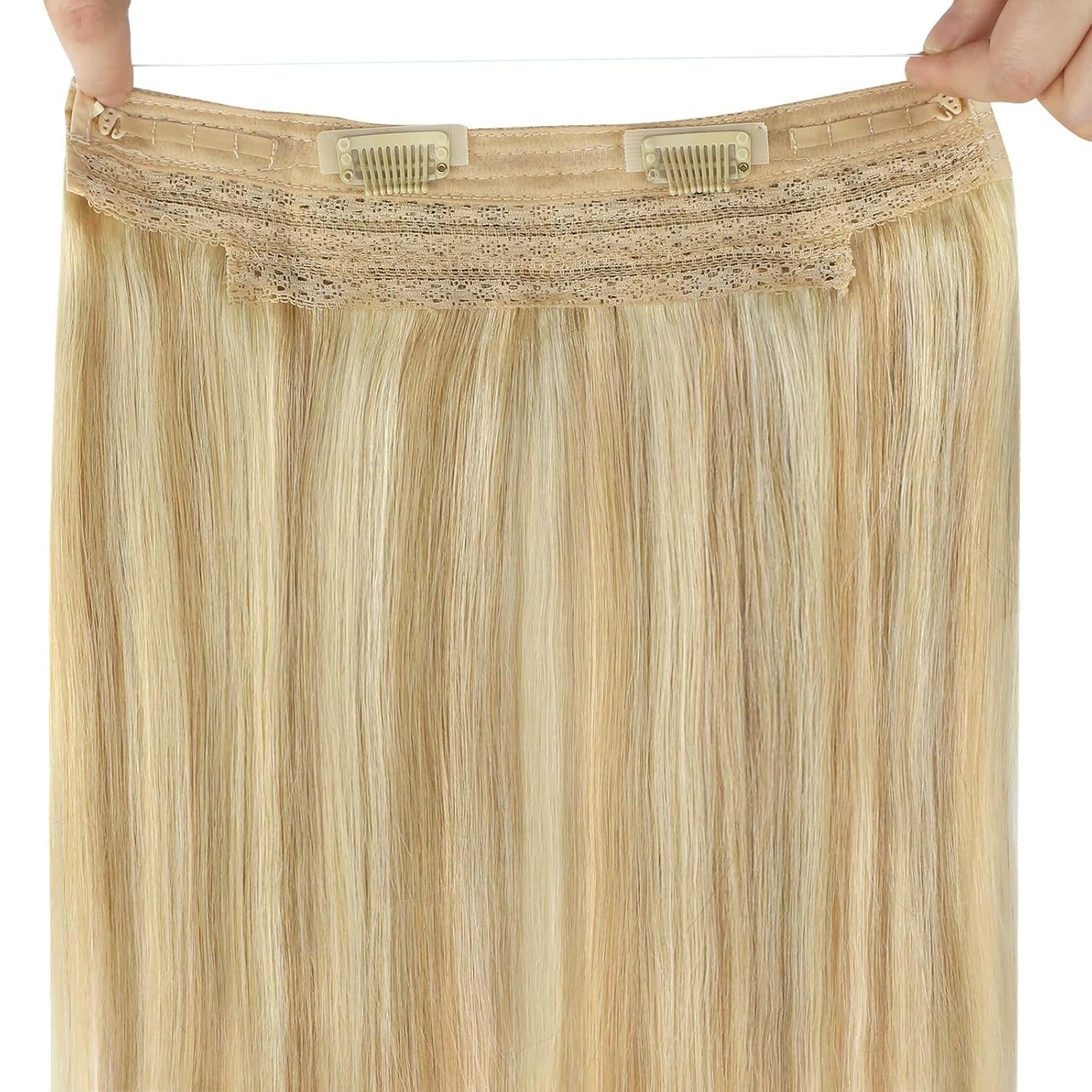 Sunny Hair FISHLINE 14″ Highlighted Honey Blonde Wire Hair Extensions FP P27-613