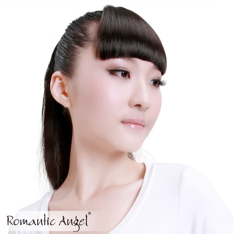 Good quality Bow-skimming bangs /neat bang /bangs /fringe/hairpieces in natural