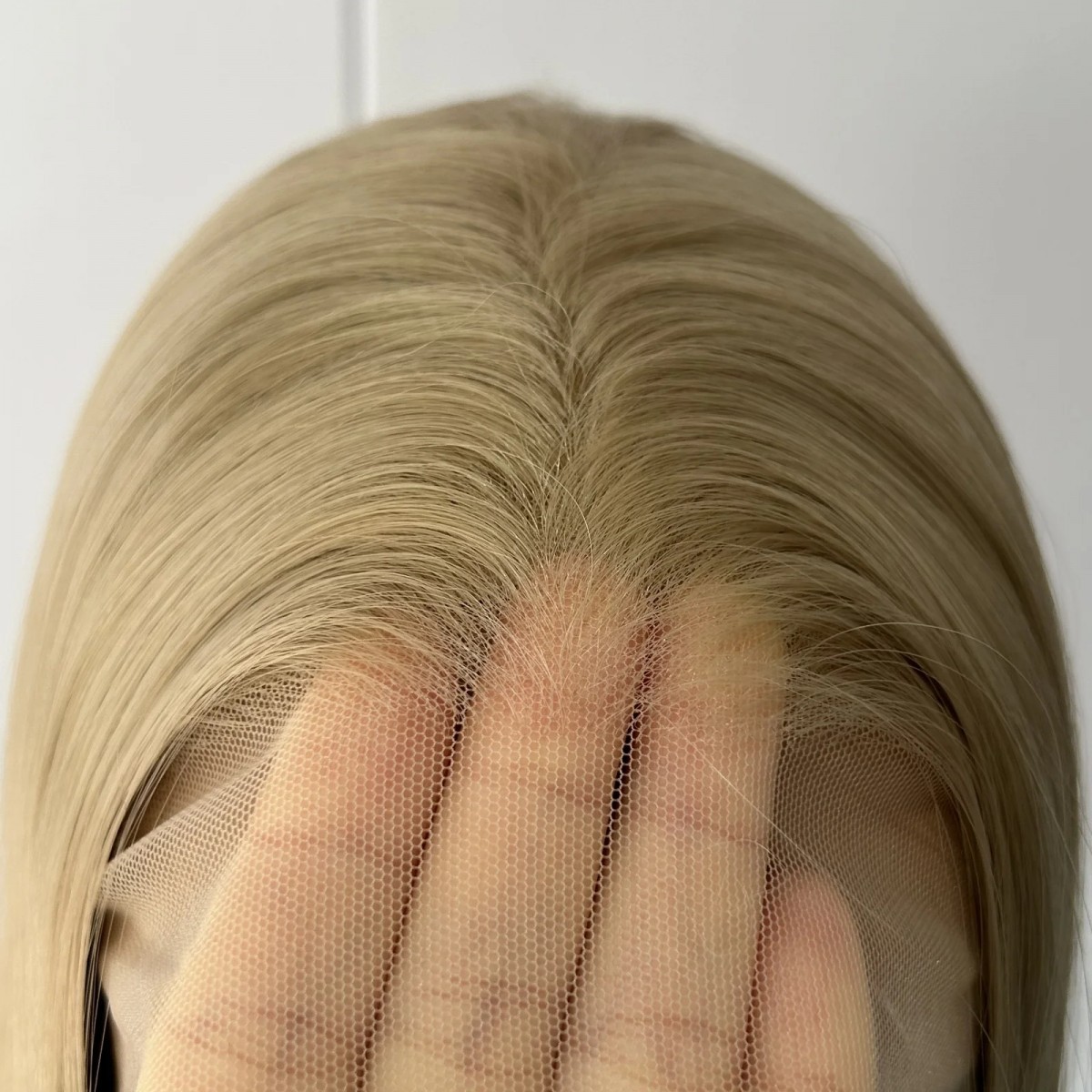 Soft Long Straight Ash Blonde Heat Resistant Hair Lace Front Wigs