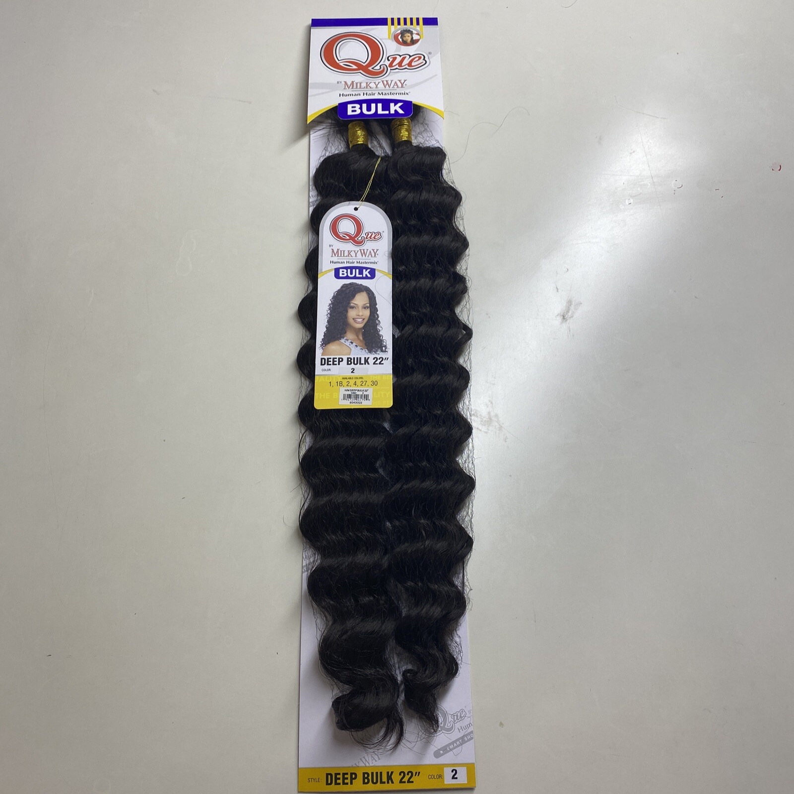 MILKY_WAY QUE HUMAN HAIR_MASTER MIX_DEEP_BULK_22″_#2