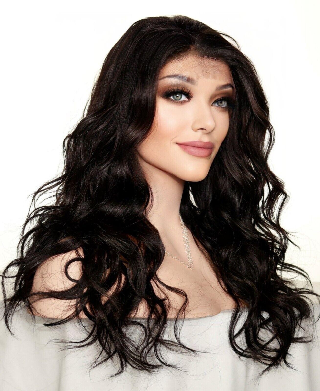 LACE FRONT HAND TIED HEAT FRIENDLY WIG EXQUISITE SENSUAL COLOR #2 #1471