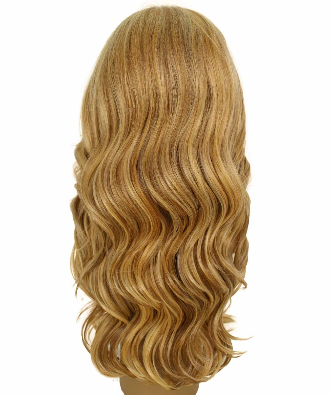 Wavy 21 in 4X4 Hand Tied Lace Front Wig, Strawberry Blonde Blend-BLT-0106-048