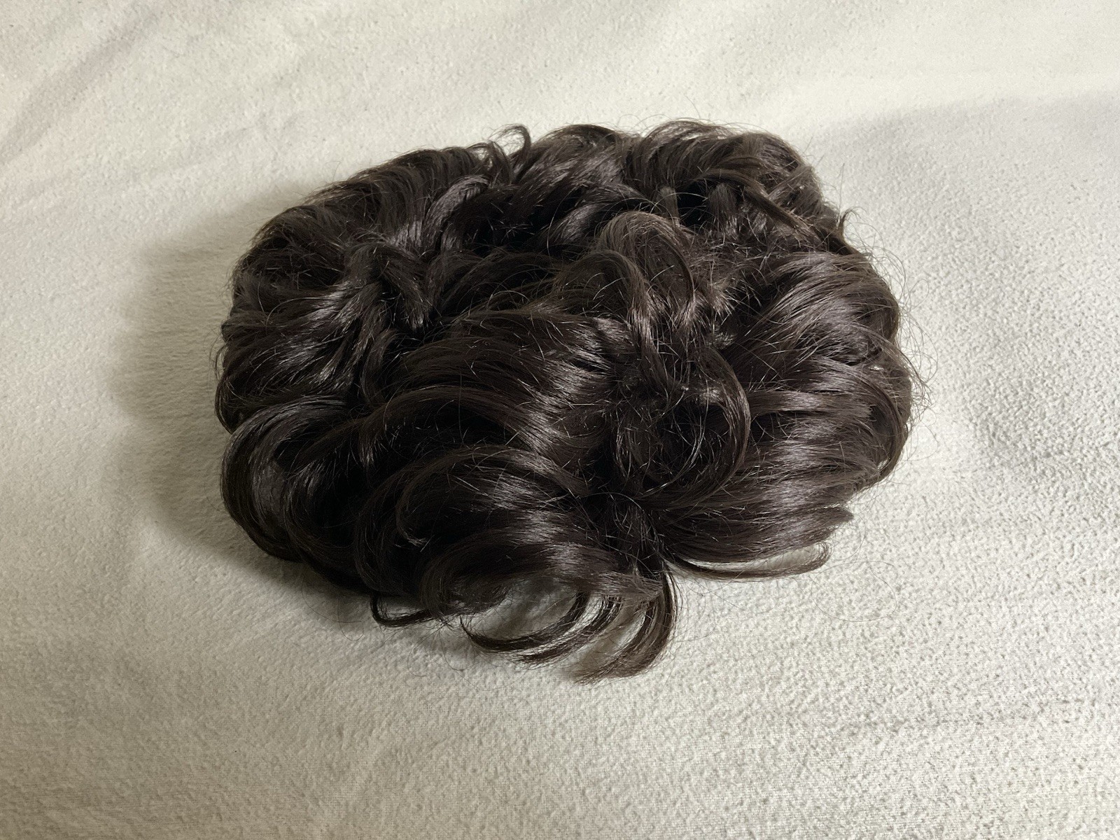 Vintage Elura Dark Brown Wig Short Curly Bouffant Modacrylic USA, Made In Korea