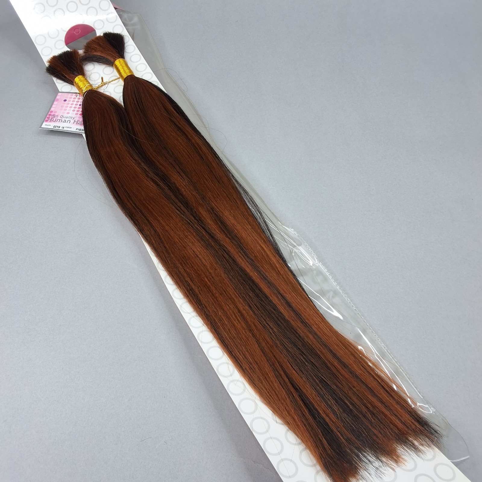 18” Yaki Bulk #F1B/30 Off Black & Honey Straight Micro Braiding Blend Hair