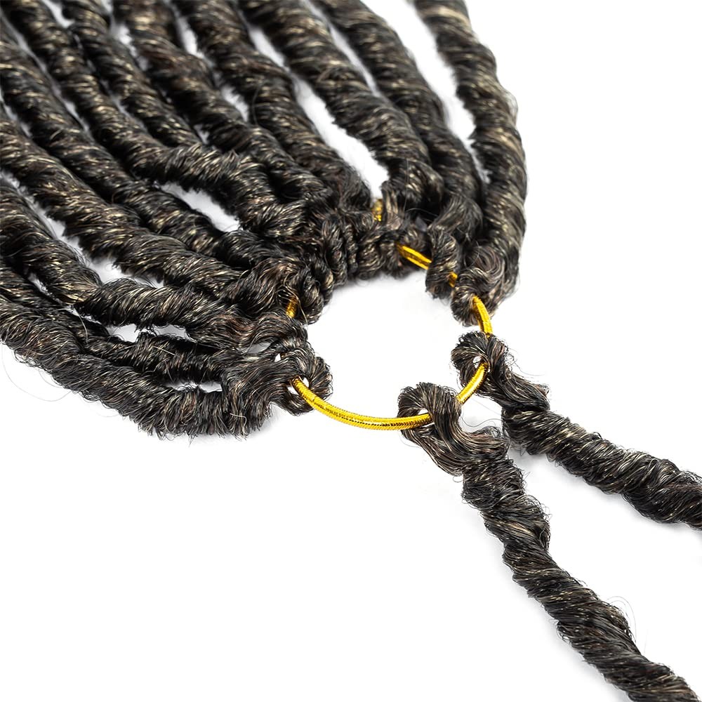 DoeSeor 30″ Goddess Locs Crochet Hair 8 Packs Soft Faux Locs Braid New