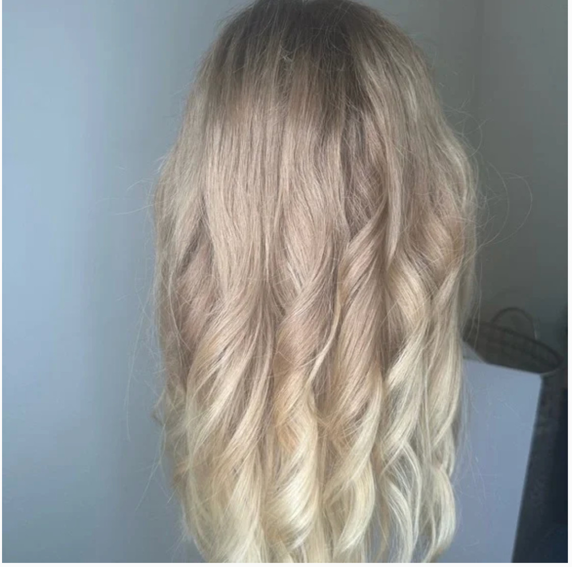 Ombre Blonde Wave 100% Human Hair Wavy 13×4 Lace Front Wig for Women Party