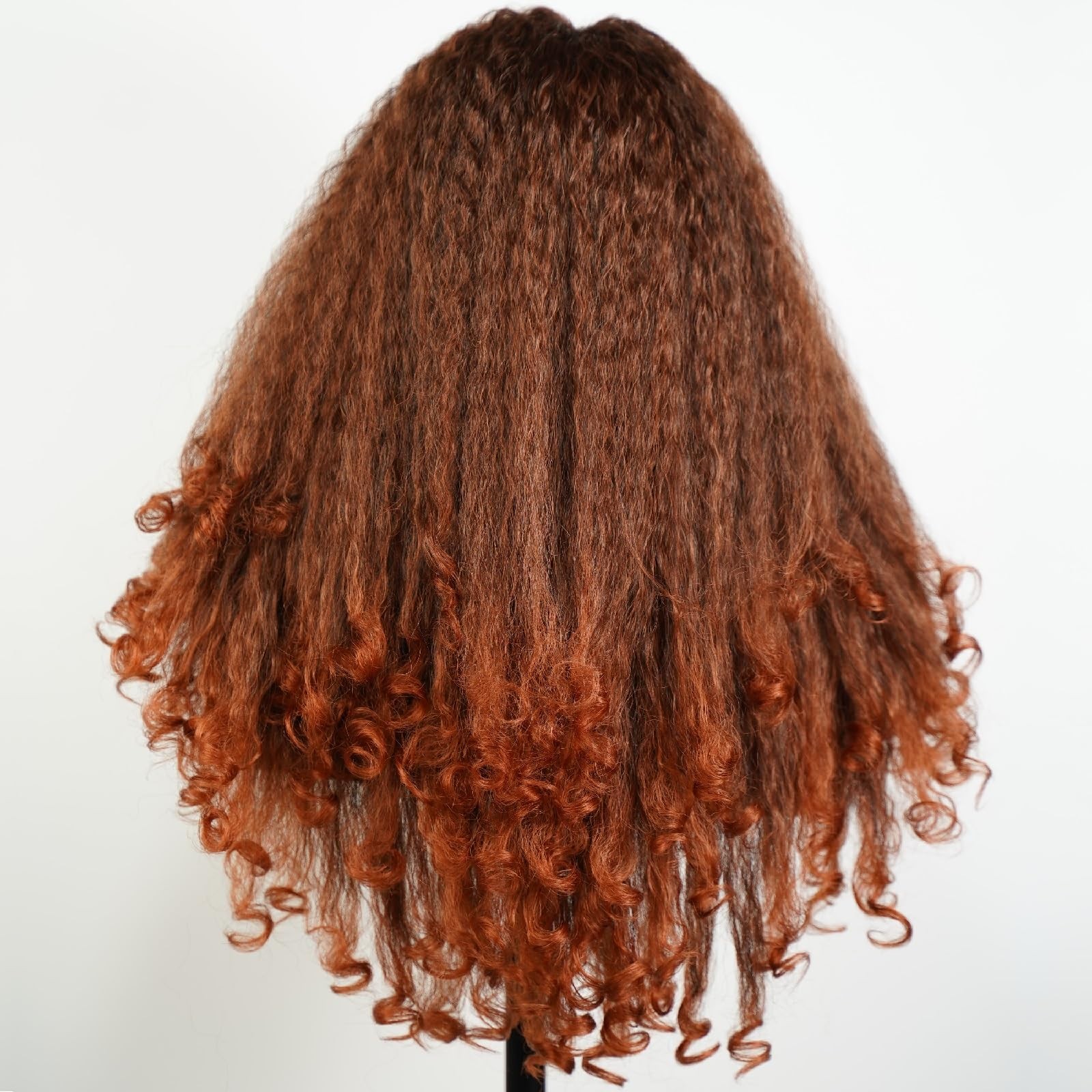 Afro Curly Lace Front Wig for Black Women Copper Red Color Natural Synthetic …