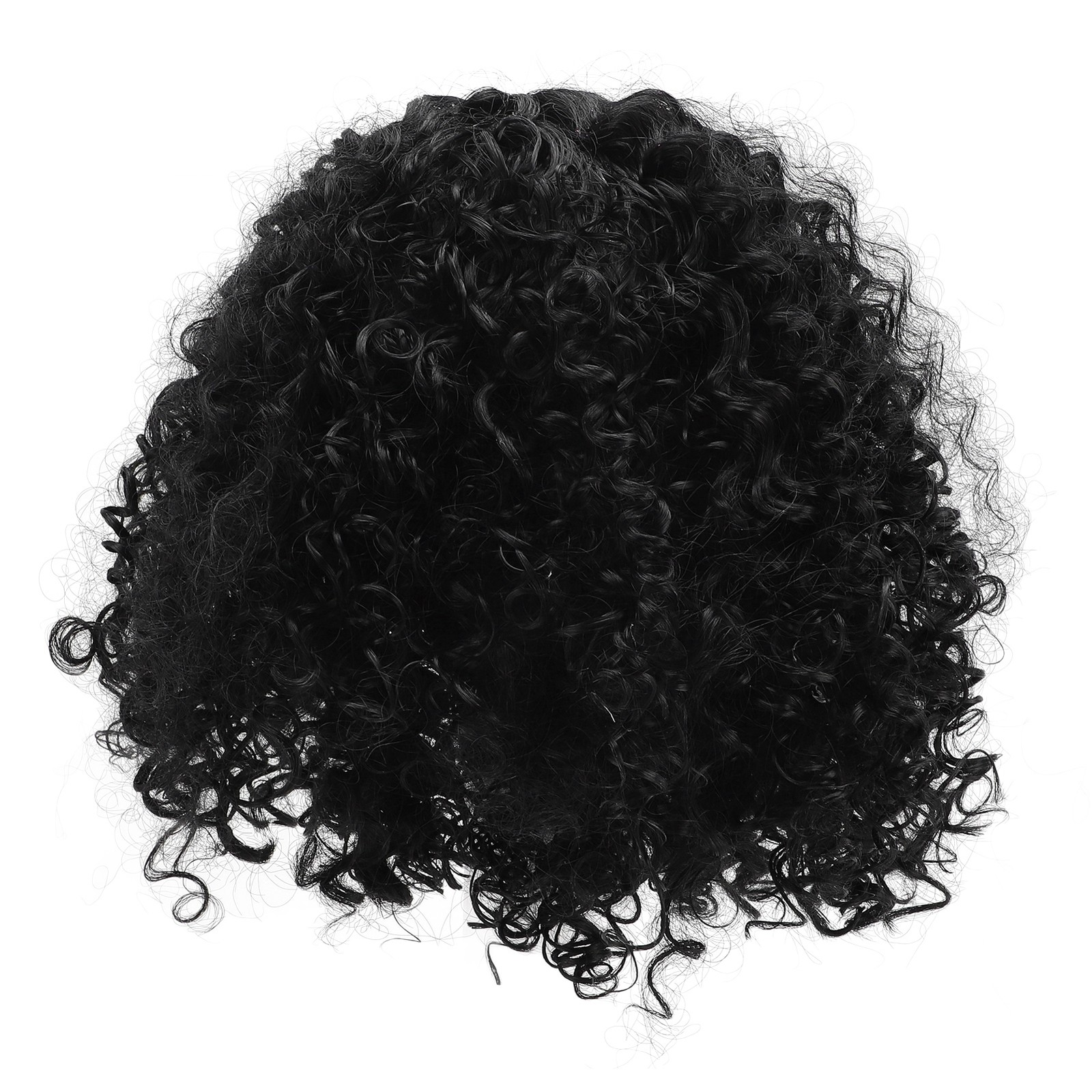 14in Short Curly Deep Wave Wig Middle Part Glueless Adjustable Size Women
