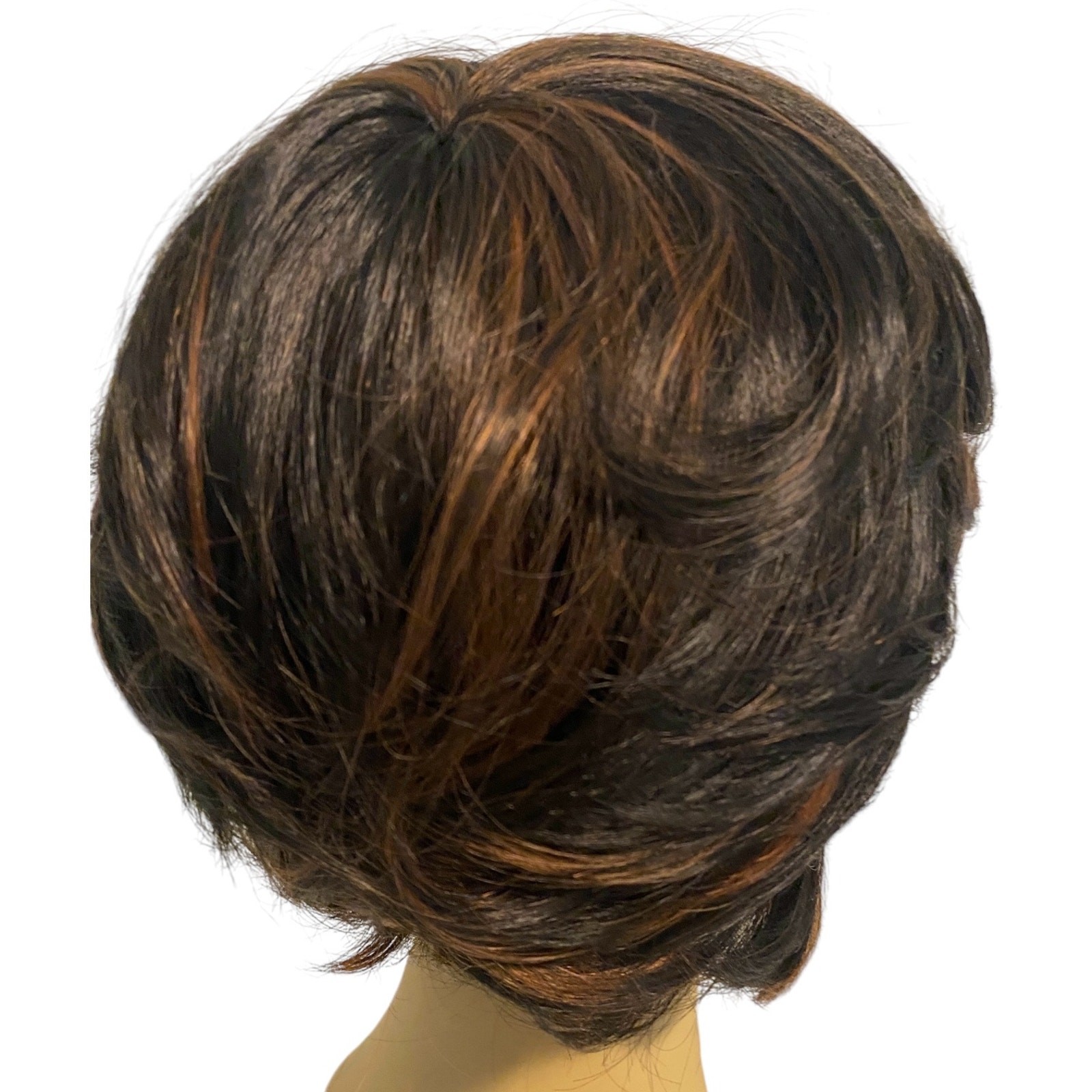 ASHRO 6935059 Soft Wavy Wig Synthetic Dark Brown Copper Heat Resistant Avg NWT