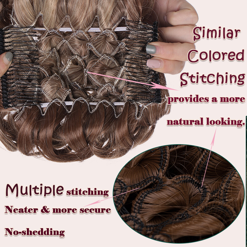 Thick As Human Messy Bun Clip Hair Extensions Curly Scrunchie Updo Chignon Combs