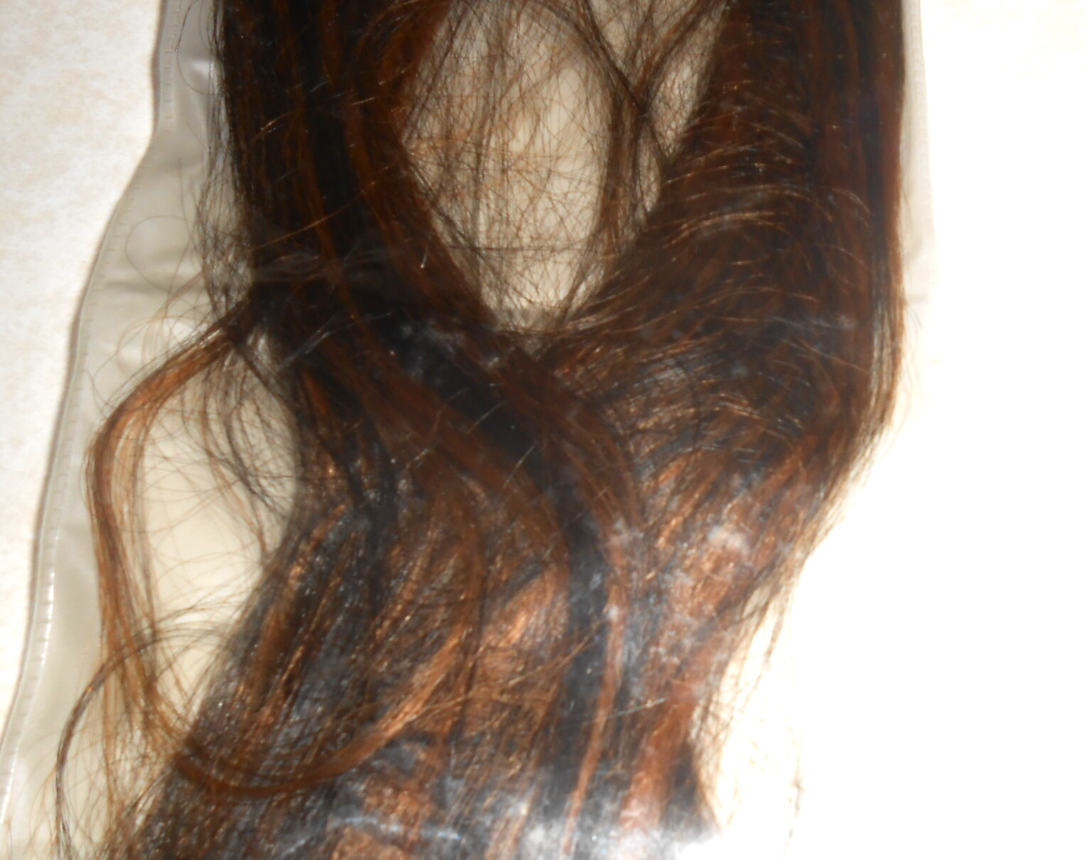 Nubian Human Hair Dark Brown Streaks Extensions