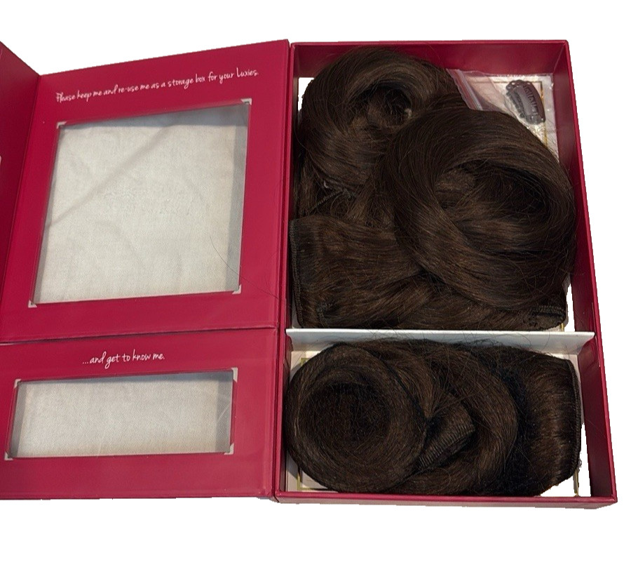 Luxy Chocolate Brown Brunette 10pc 20in 160g Hair Clip In Extensions Color 4