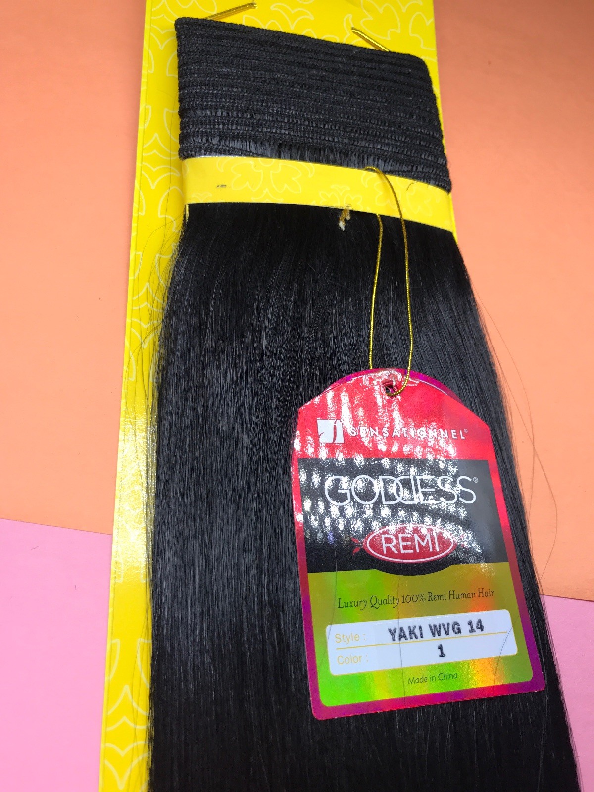 Sensationnel Remi Goddess Gold Yellow 100% Human Hair Remy_14″_#1
