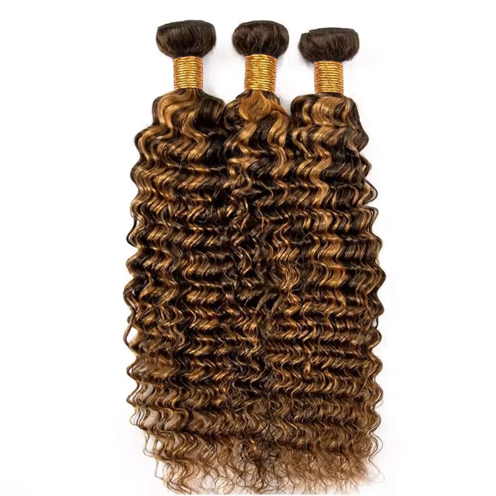 Dokksiiia Highlight Piano Color Ombre Bundles P1B/27 Deep Wave Human Hair