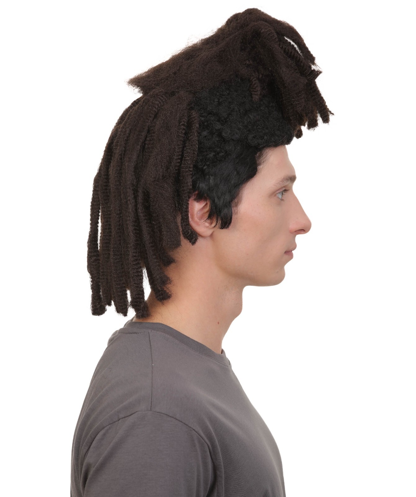 Adult Men’s Canadain Musician Medium Dreadlock Ponytail Hair Updo Wig HM-1504