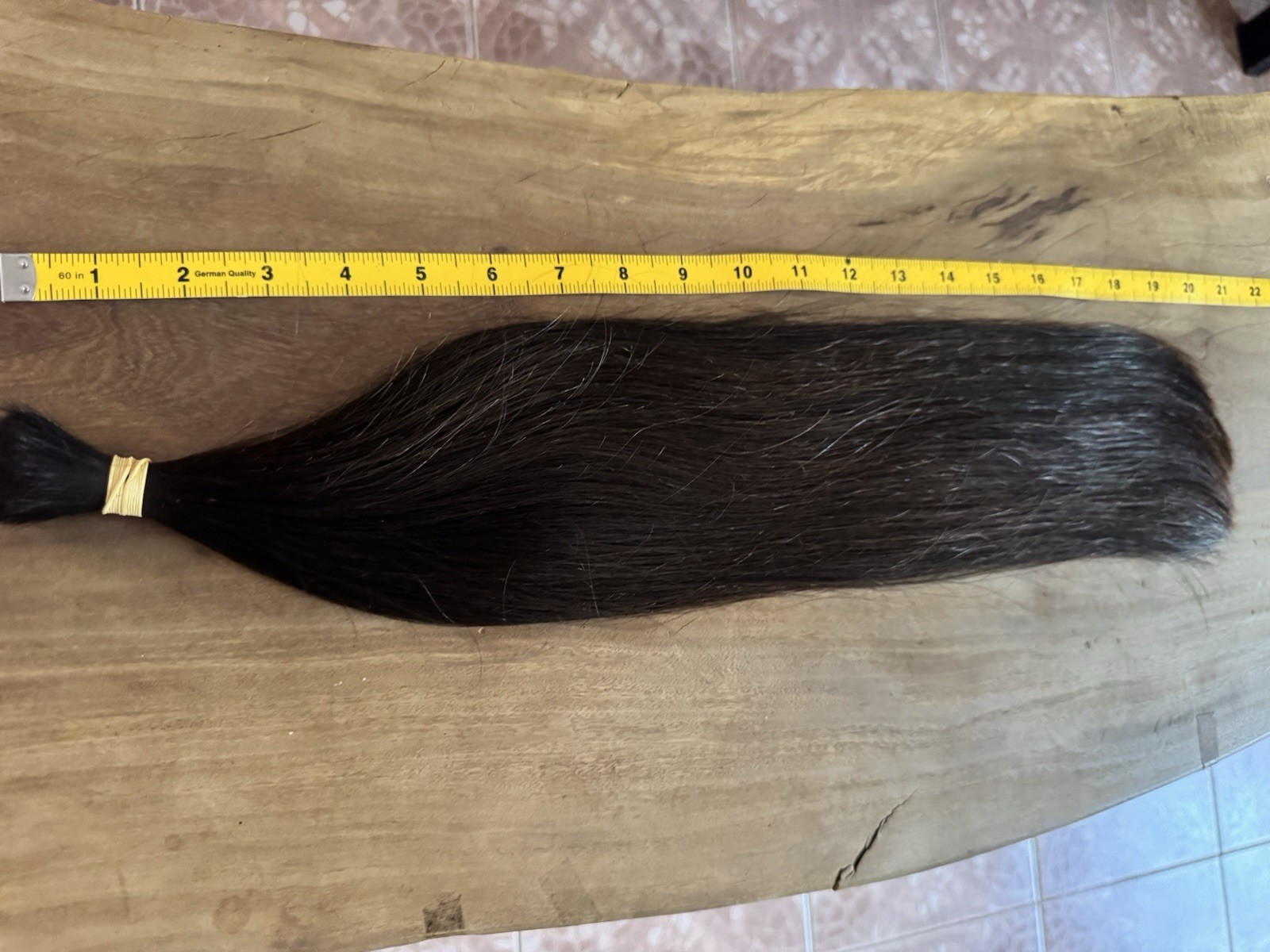 1594 Natural Human Hair Ponytail Straight Real Hair 21 Inch 65 G