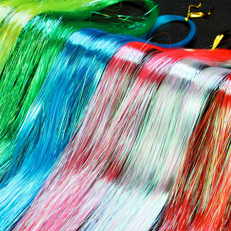 Hair tinsel 450 Strands Holographic Sparkle Extensions Glitter Women Dazzles