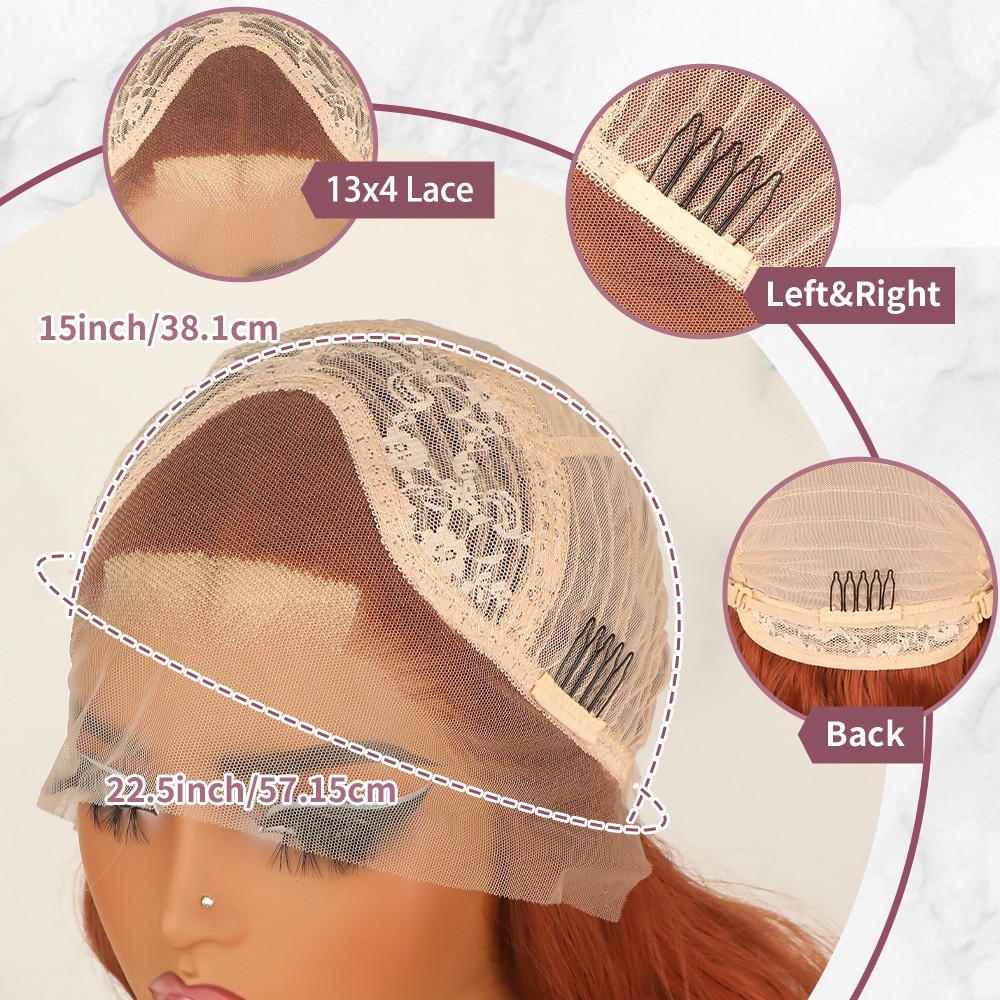 Lace Front Wigs Skunk Stripe Short Wavy Hair Pre Plucked Natural Hairline Women