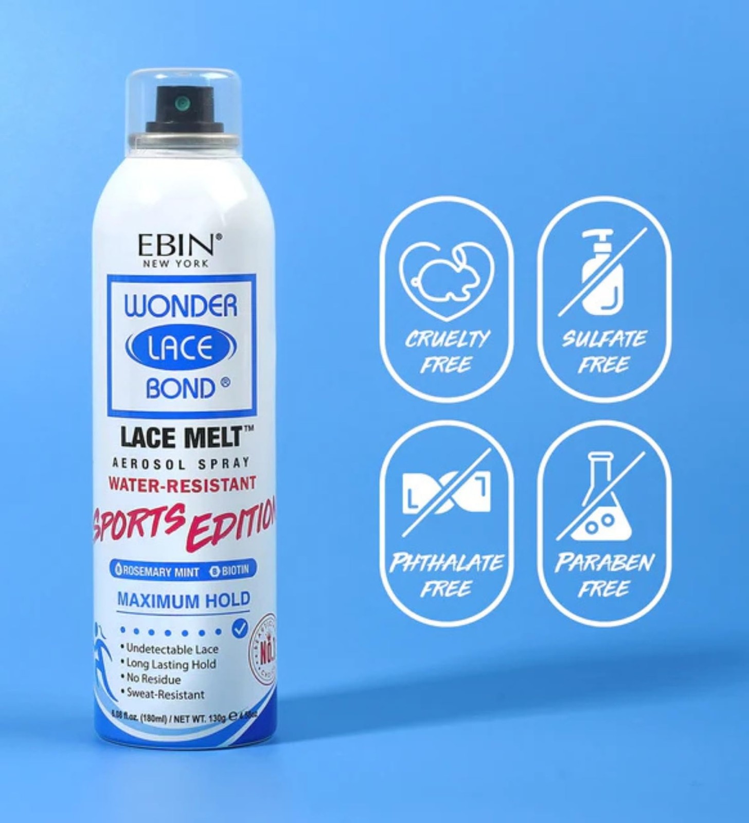 EBIN NEW YORK Wonder Lace Melt Spray Rosemary Mint Biotin 180ml