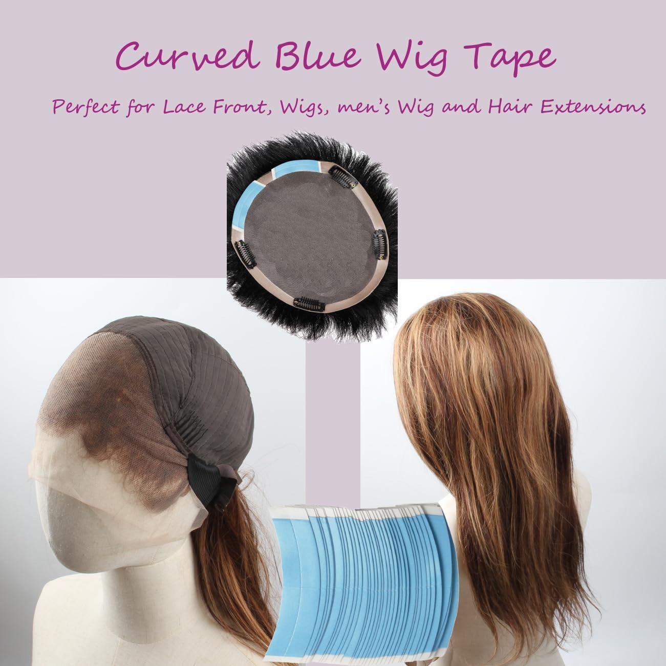 36 Pcs Lace Front Tape for Wigs, Waterproof Double Sided Strong Adhesive Wig…