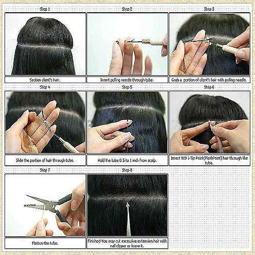 50 I Stick Tip Body Wave Wavy Micro Rings Beads Link Remy Human Hair Extensions