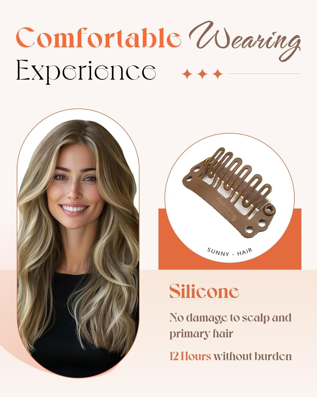 Sunny Hair CLIP-IN 12″ Auburn Brown Human Hair Extensions – CP 3-8-22