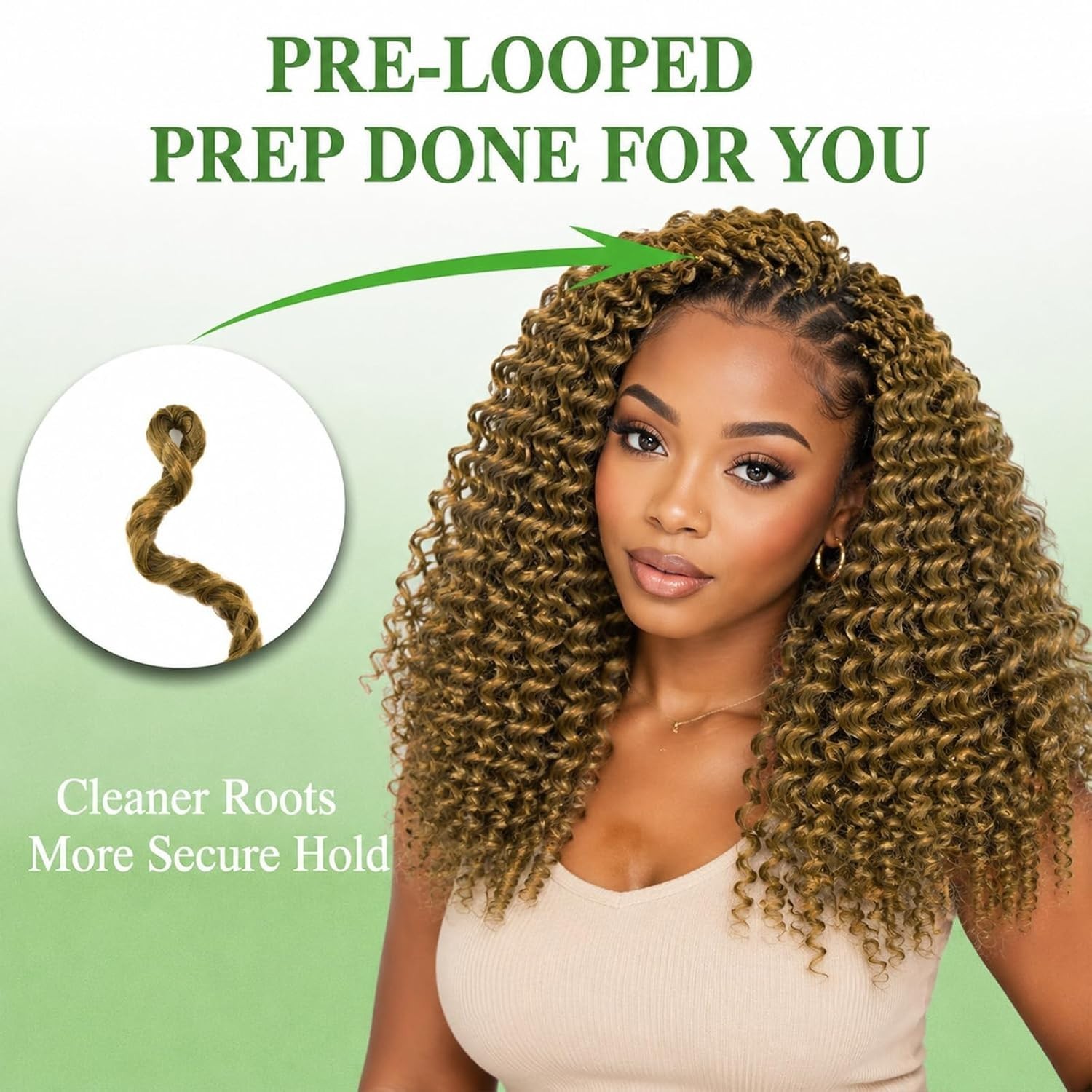8 Packs Burmese Curly Crochet Hair 18 Inch Bohemian Braiding Hair 120 Strands