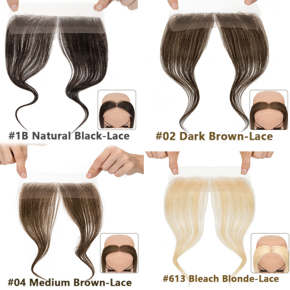 Lace PU Skin Cover-up Front Hairpiece Hand-Tied Hairline Real Human Hair Patches