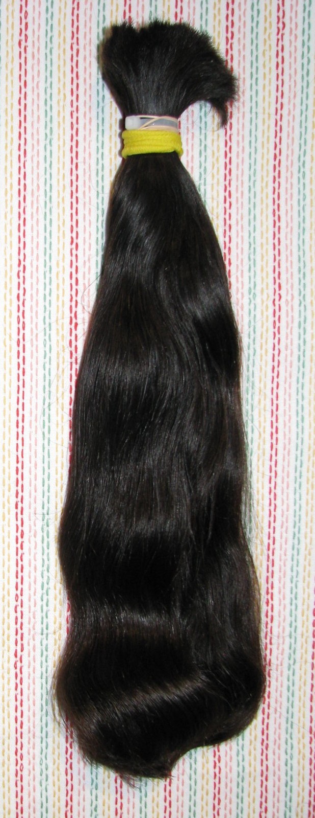 HUMAN HAIR HAIRCUT 14 INCH 3.6oz DARK BRUNETTE PONYTAIL COSPLAY REBORN DOLLS T38