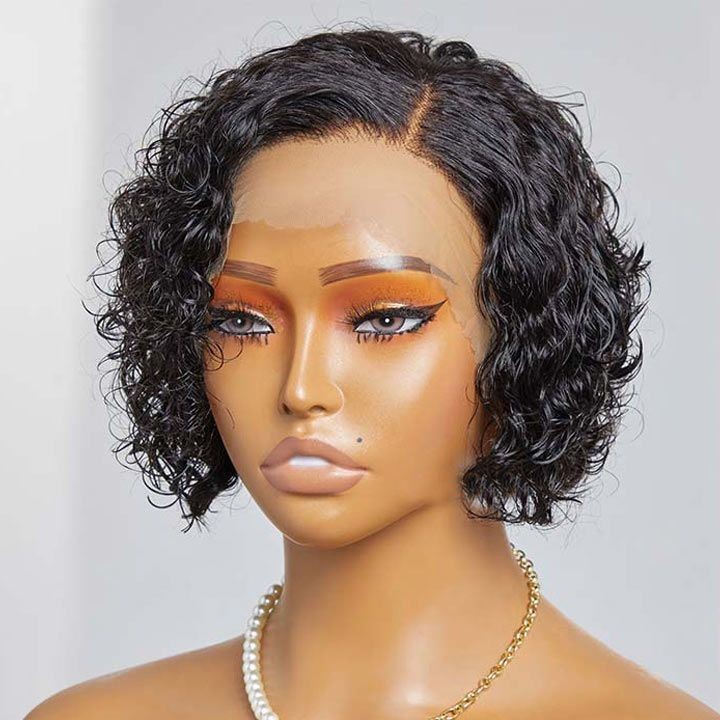 10 Inch Curly Wavy Cuticle Natural Color UnProcessed Virgin Hair 2 Pack Bundle