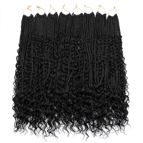 20 Inch Goddess Box Braids Crochet hair for Black Women 20 Inch (Pack of 8) 1B