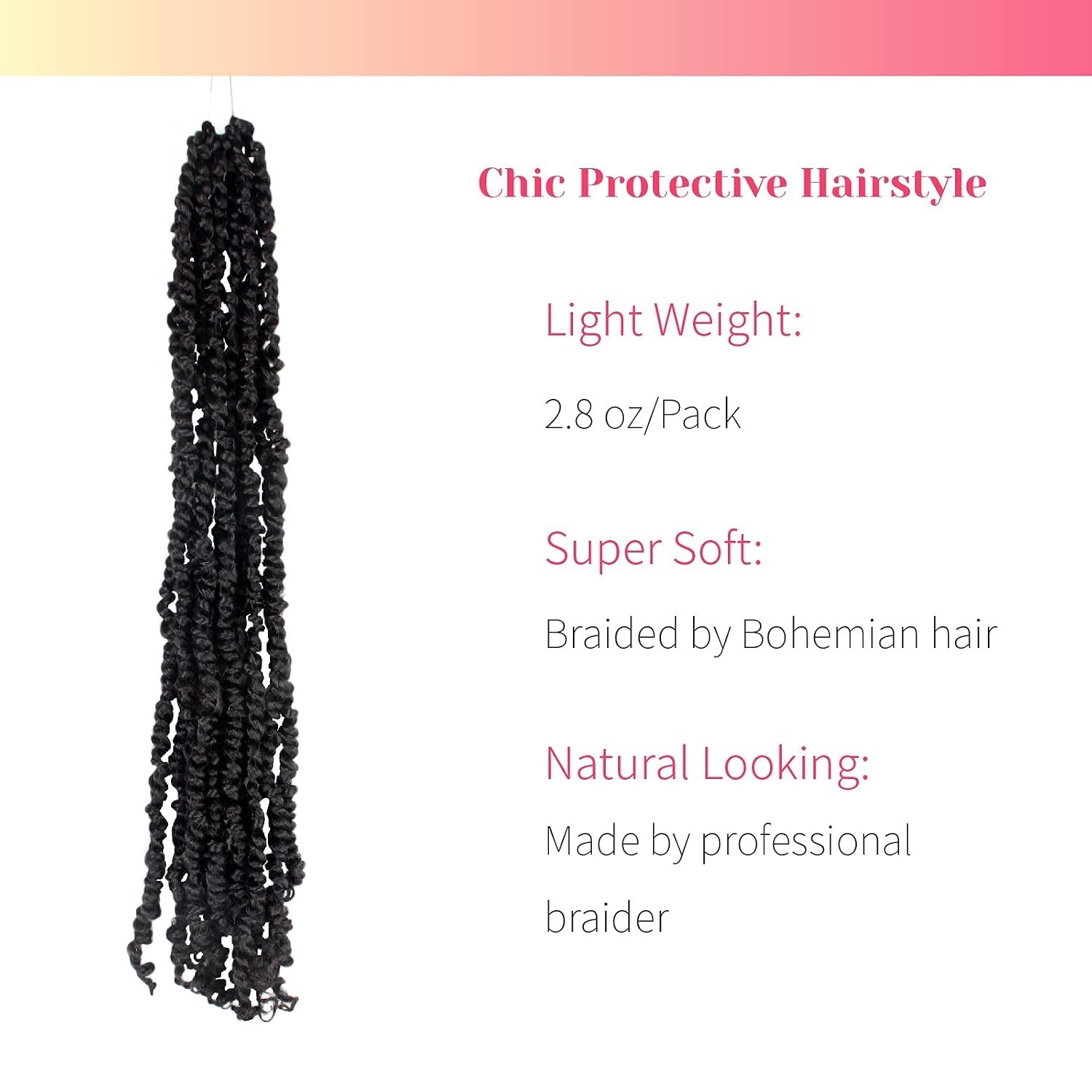 Professional Quality Pre-Looped Passion Twist Hair | 8 Packs