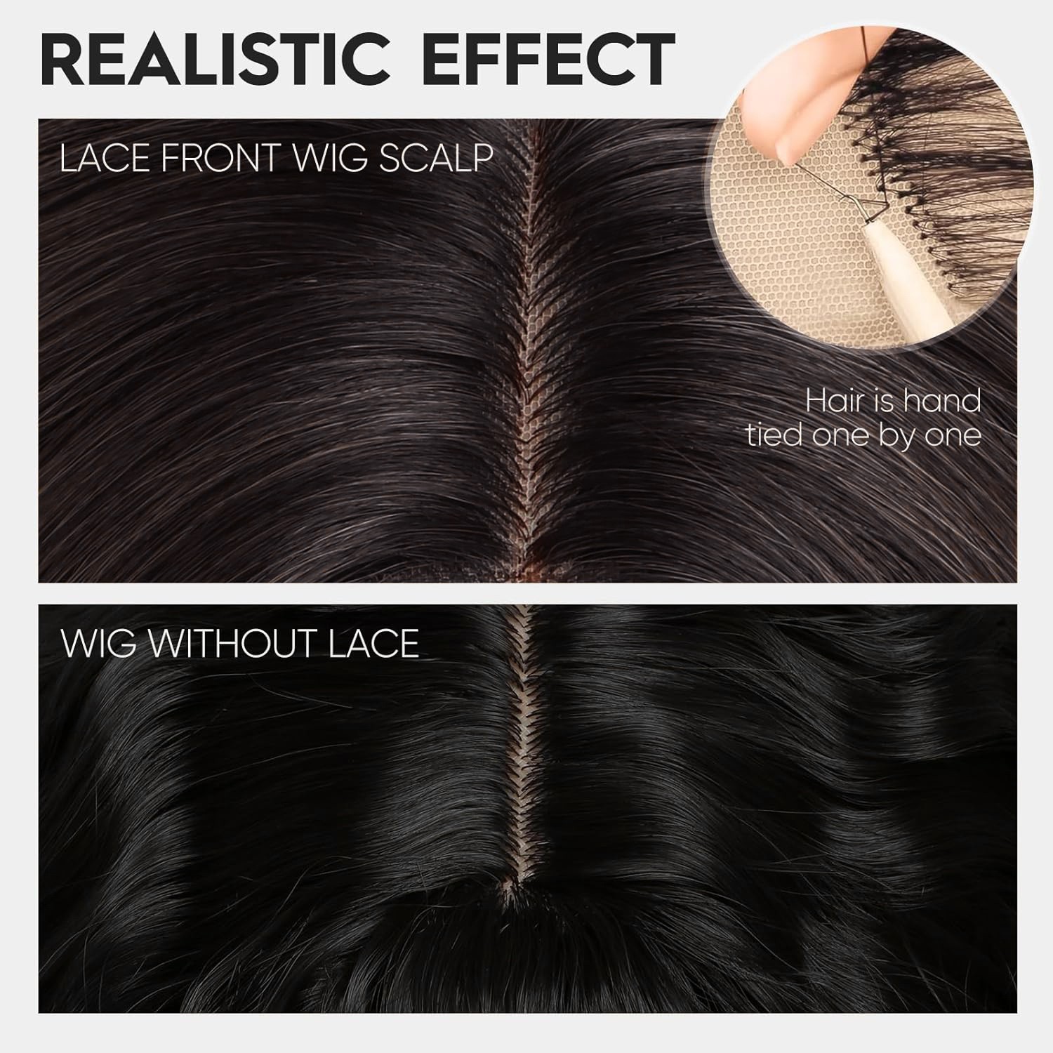 Highlight Water Wave Short Curly Lace Front Wig Heat Resistant Synthetic Wig
