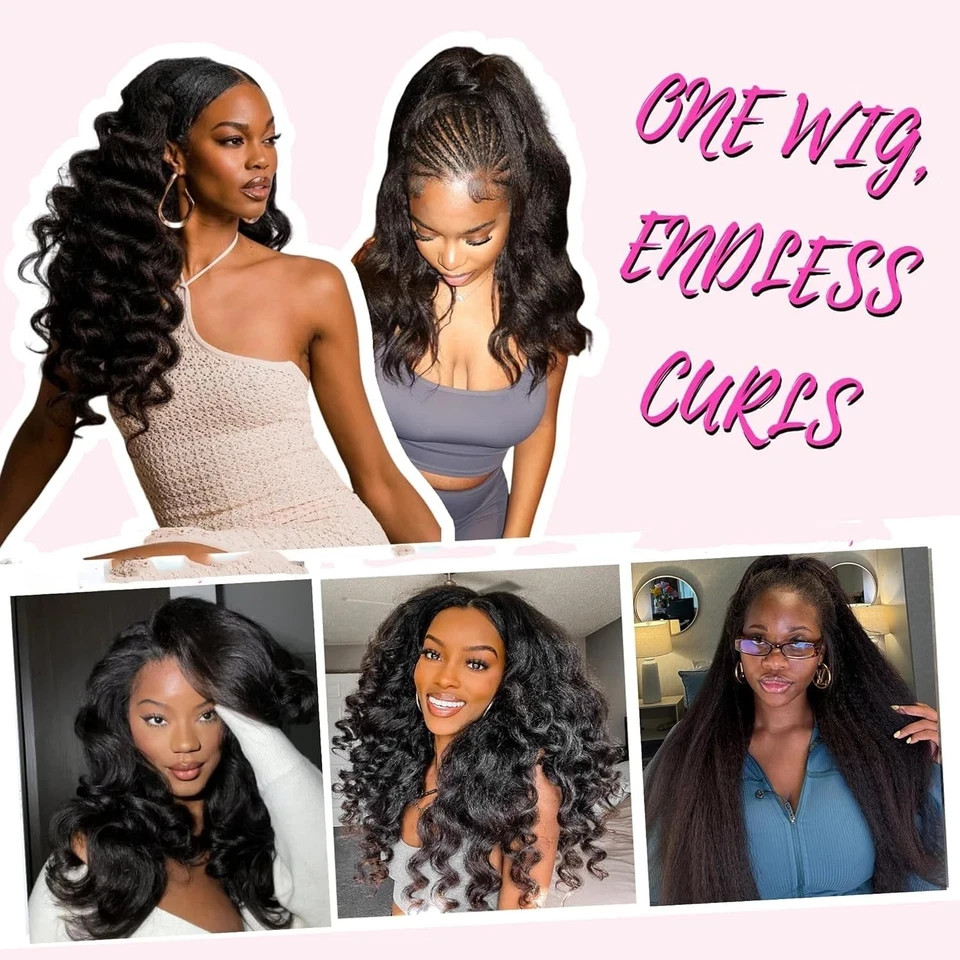 OiMiGO 20” Human Crochet Hair Extensions Color: #1B YK | Size: 20 Inch