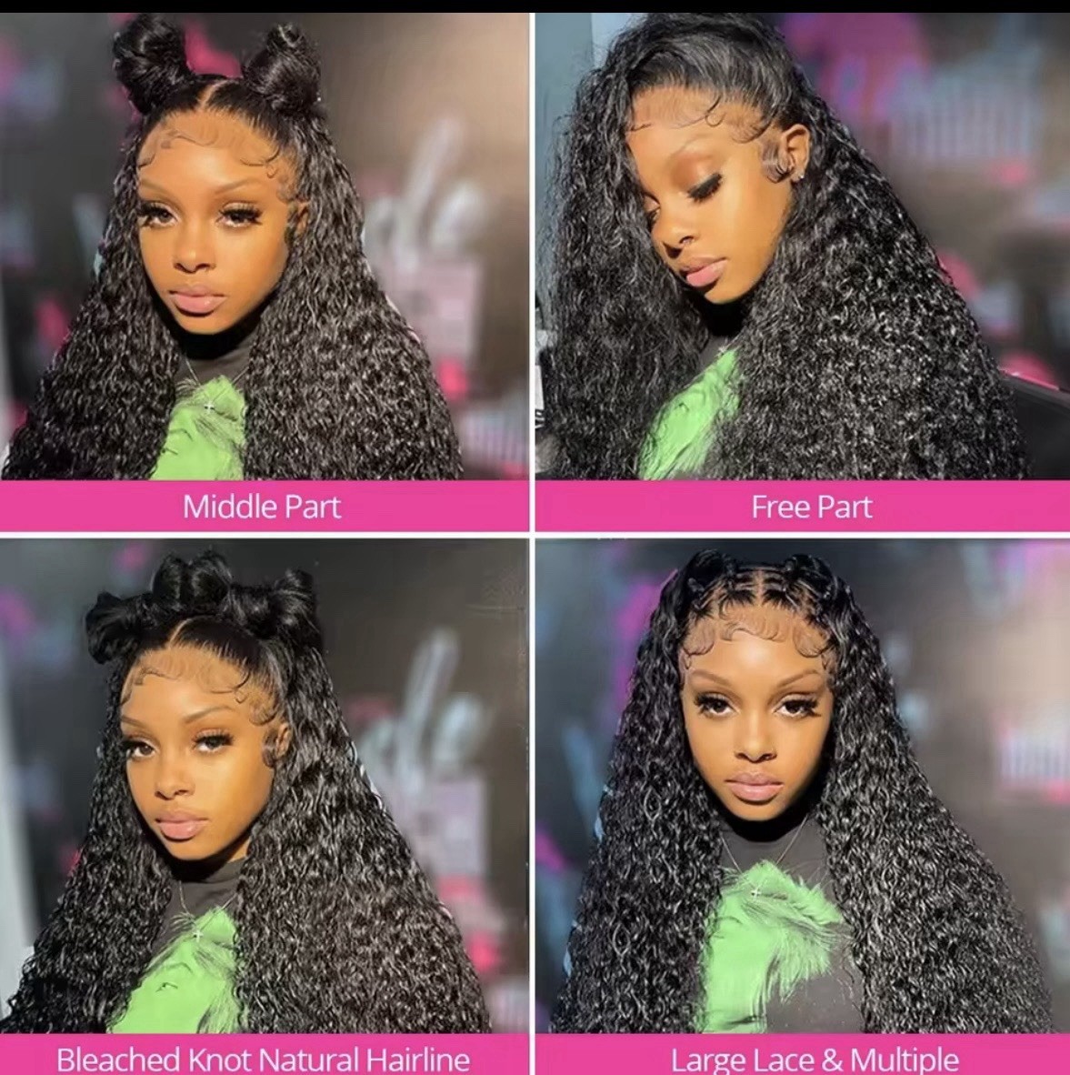 13×6 HD Lace Front Wig Deep Wave Human Hair Glueless Curly Wig 250 Density