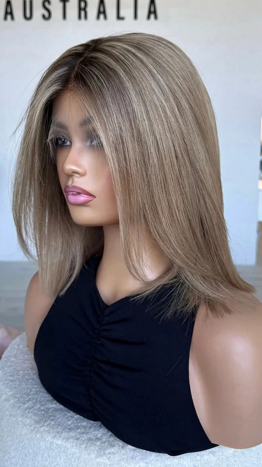 New In Ombre Ash Brown 13×4 Lace Front Wig 100% Virgin Human Hair Wig