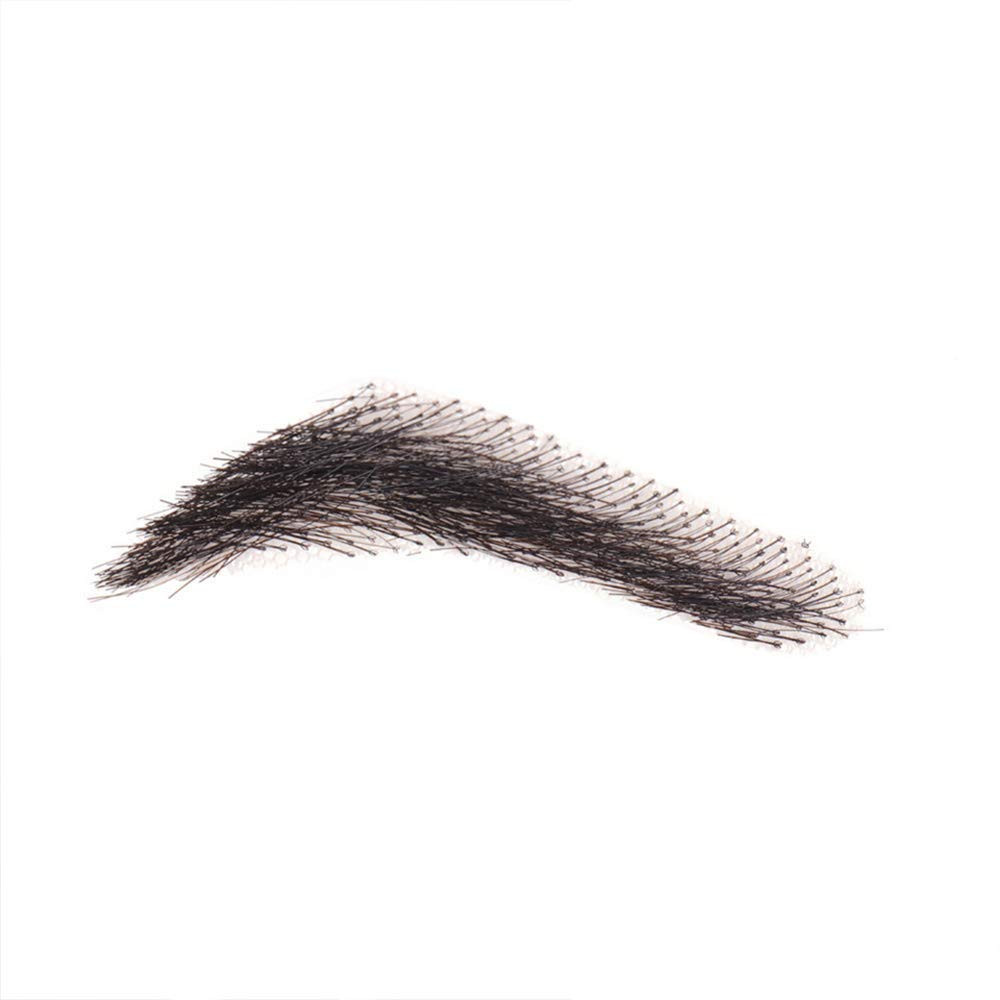 100% Human Hair False Brows for Men and Women Re-Usable Lace Base Fake Eyebrows