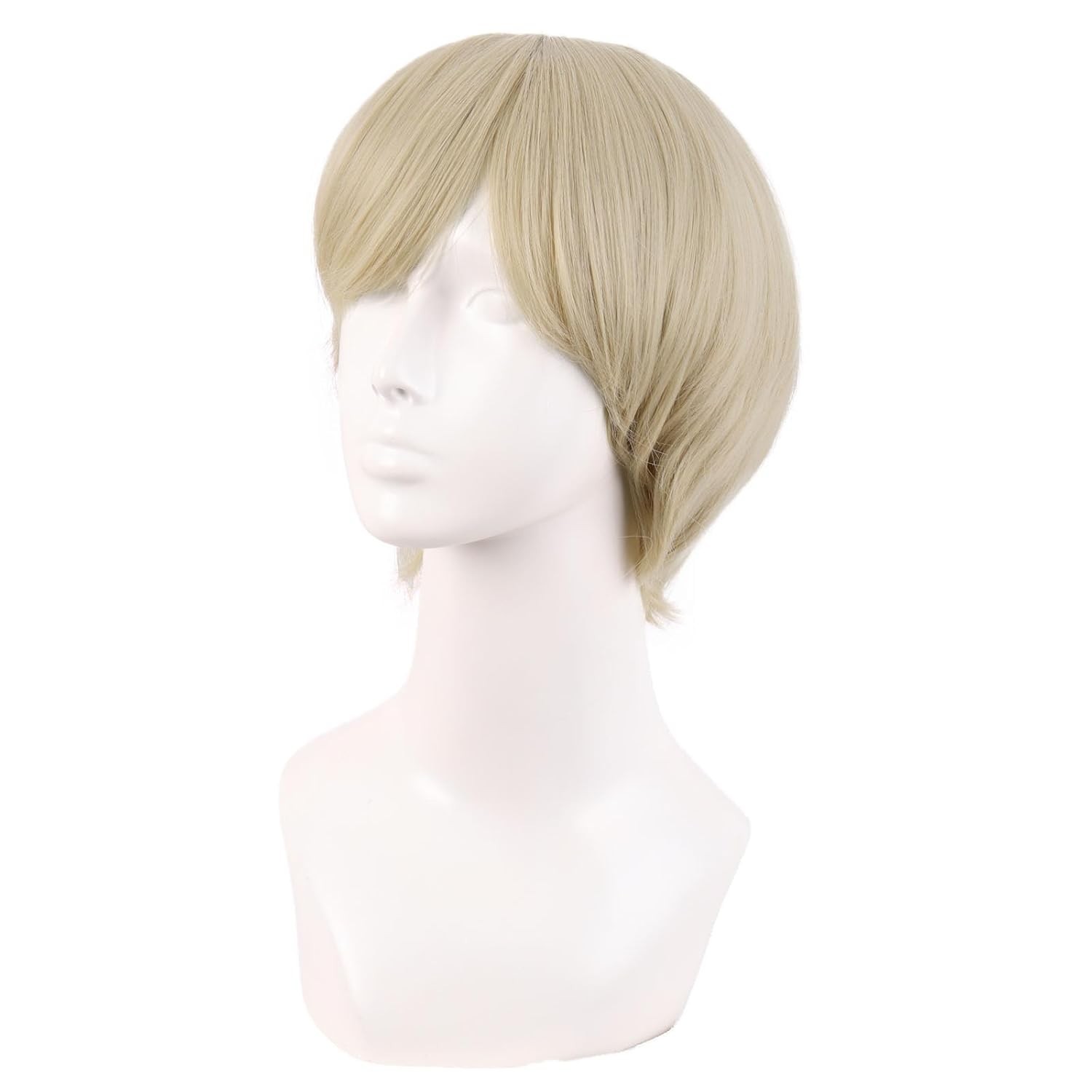 10 Inch Blonde Wig for Men with Side Bangs – Effortless Stylish Transformation