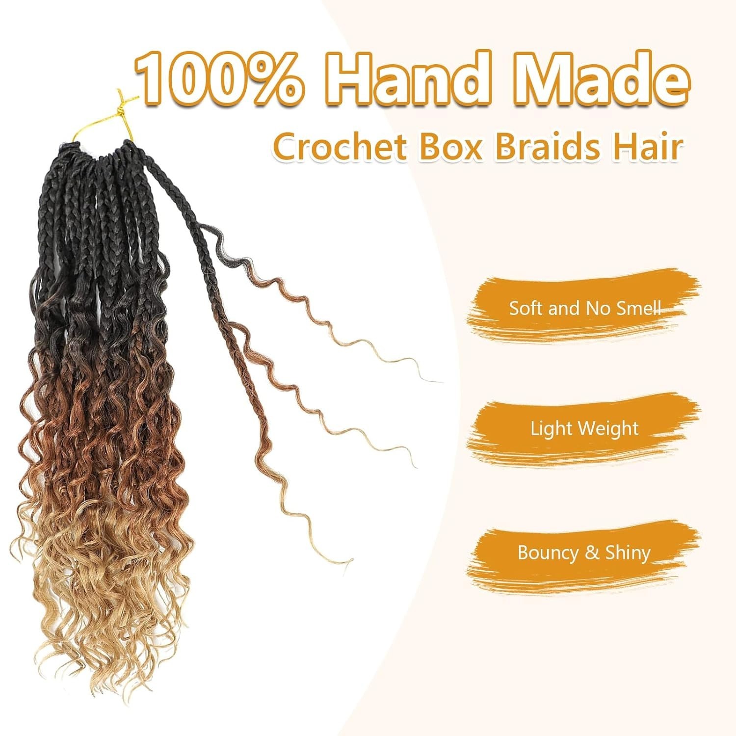 Elegant and Easy-to-Wear 8 Packs 14 Inch Bohemian Crochet Braids for Black Women