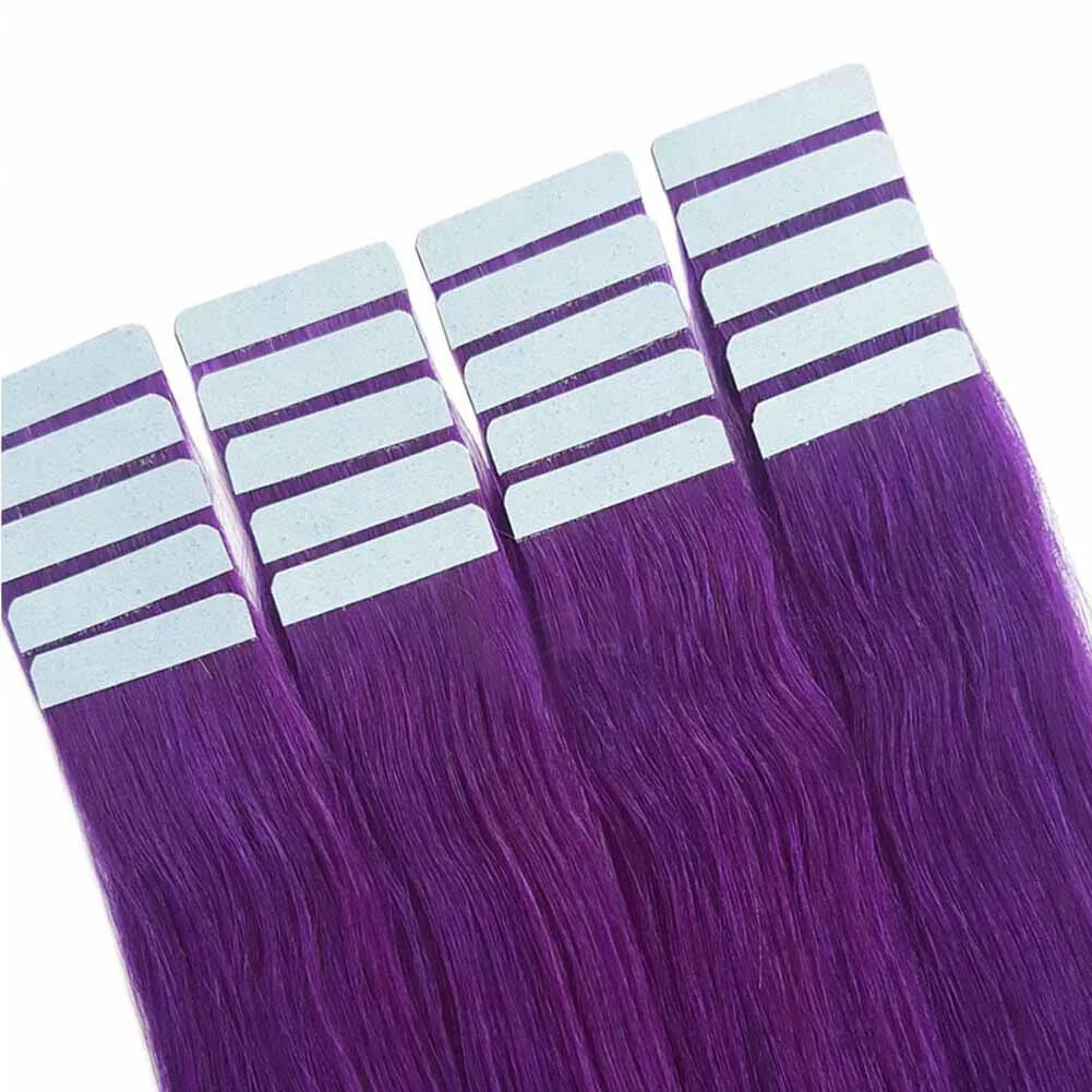 Seamless Tape In Hair Extensions Remy Skin Weft Human Hair For Christmas Gift US