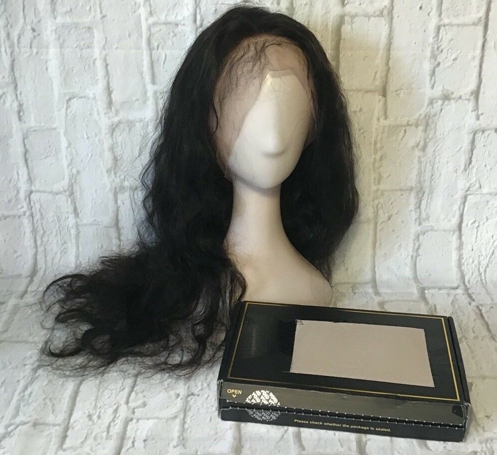 BEEOS – 360 LACE FRONTAL WIG – 100% HUMAN HAIR – WAVE – PRE PLUCKED – 22 INCH