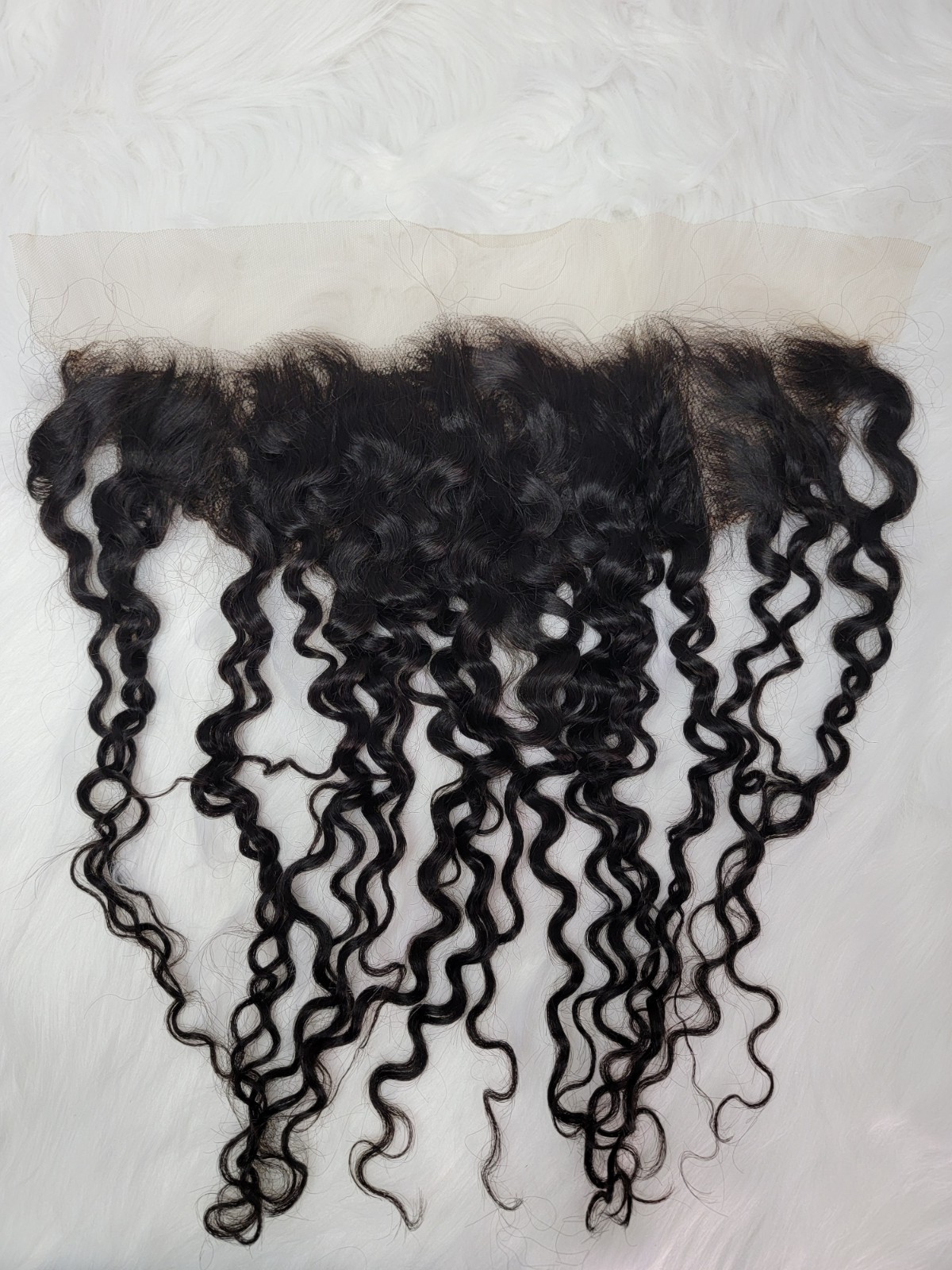 Unprocessed Soft Curly Human Hair Bundles: 14, 18, 20, 22in and a 13×4 Frontal.