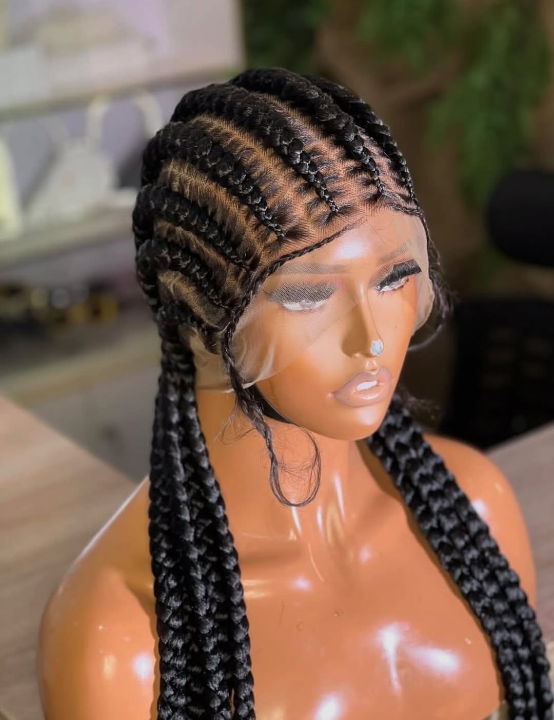 Cornrows Braided wig, Box Braid wig, Knotless Braided wig, wigs for Black women