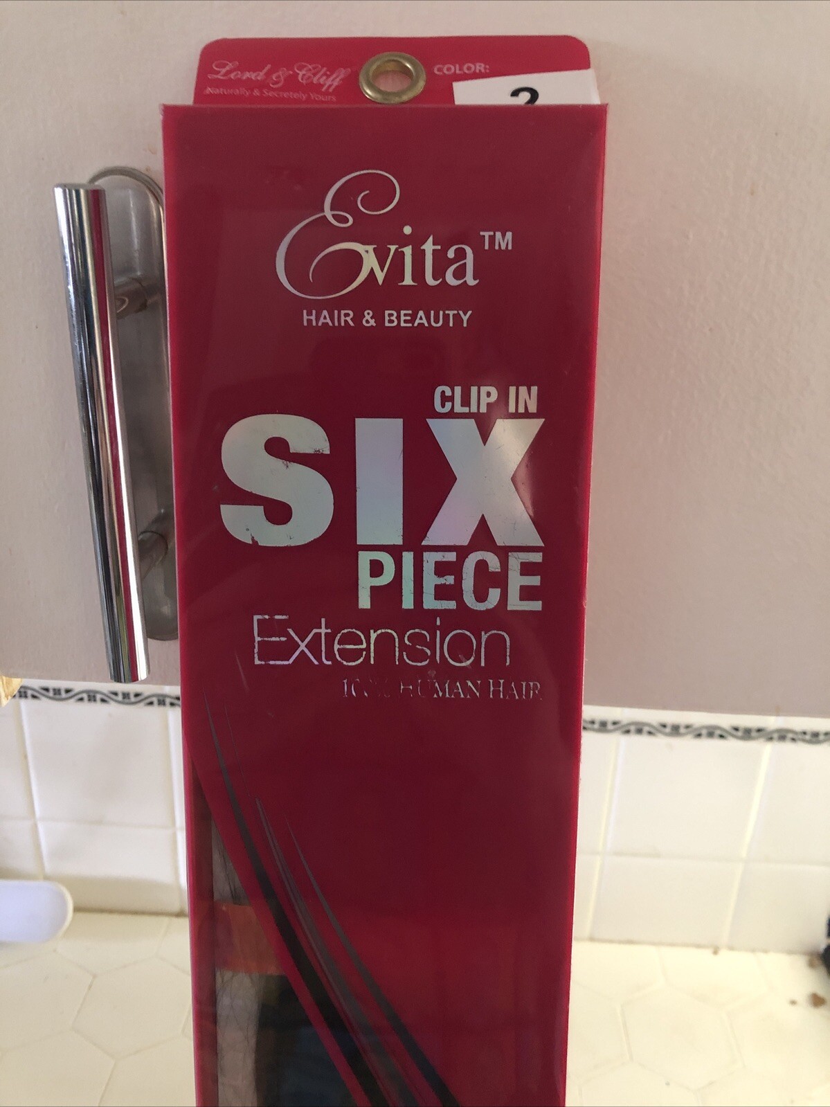 Evita Lord & C Human Hair Six Piece Clip In Extension 18 Inch Color 2 Brand New