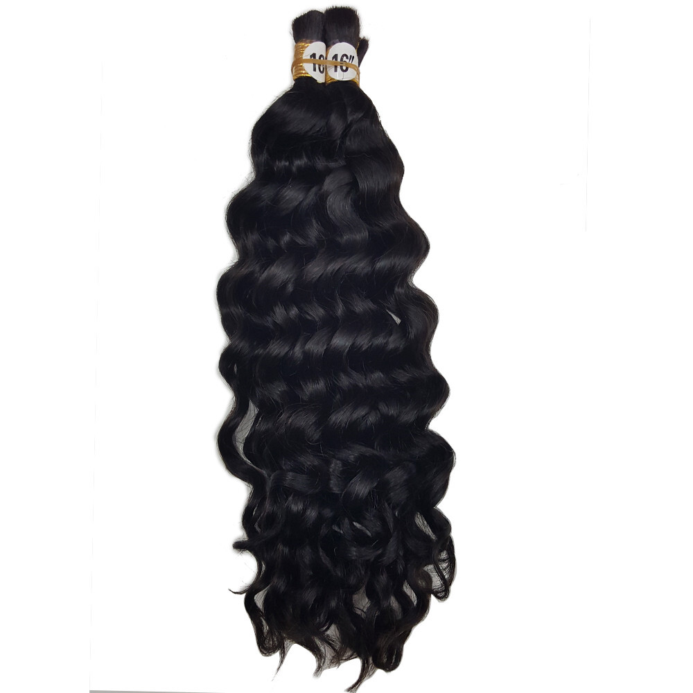 Bulk Braiding Hair Human Hair Micro Braids Brazilian Deep Wave Bulk Hair No Weft