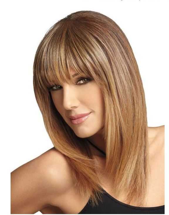 Secret Bangs By Daisy Fuentes 6151500 Medium Red Brown Light Weight Textured