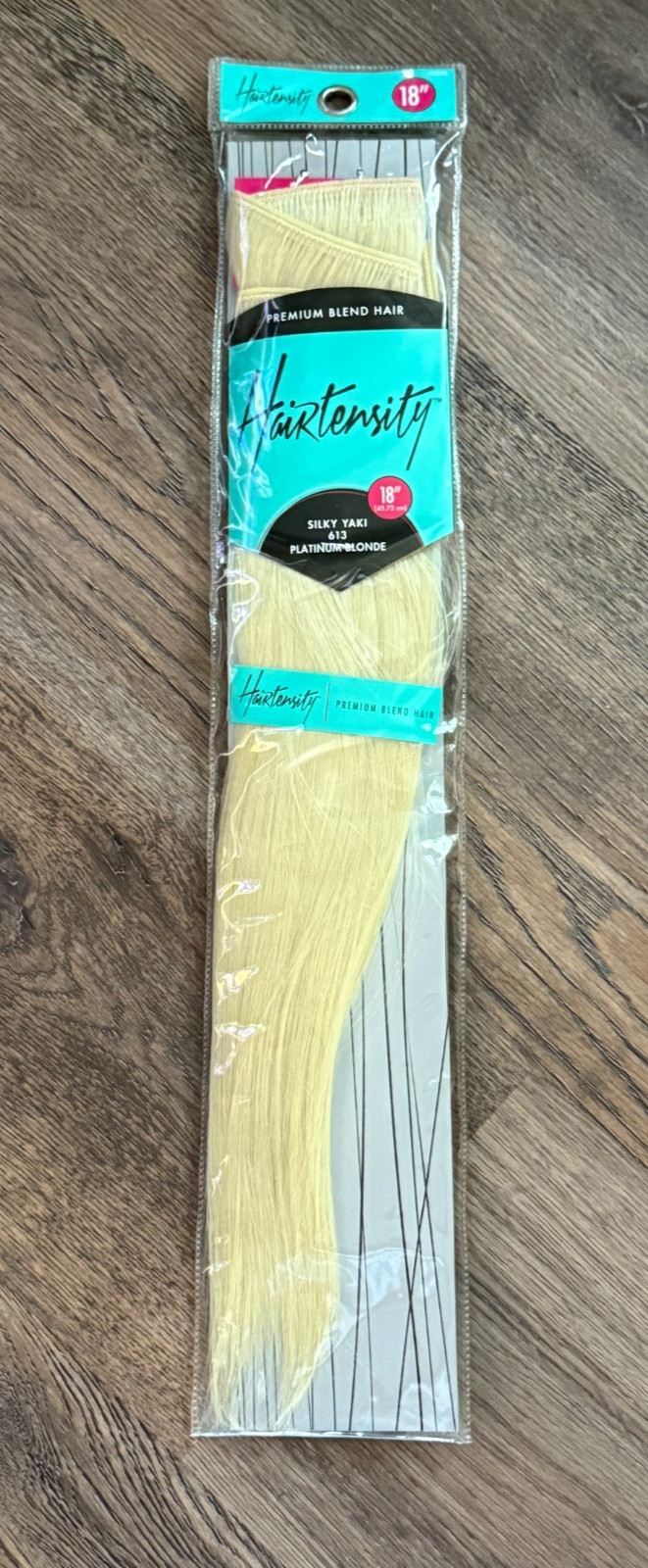 Hairtensity SILKY YAKI 613 PLATINUM BLONDE 18” Premium Blend Hair #412178 NIP