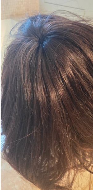 Short Bob Ombre Dark Brown Wigs with Bangs 100% Human Hair Wigs None Lace